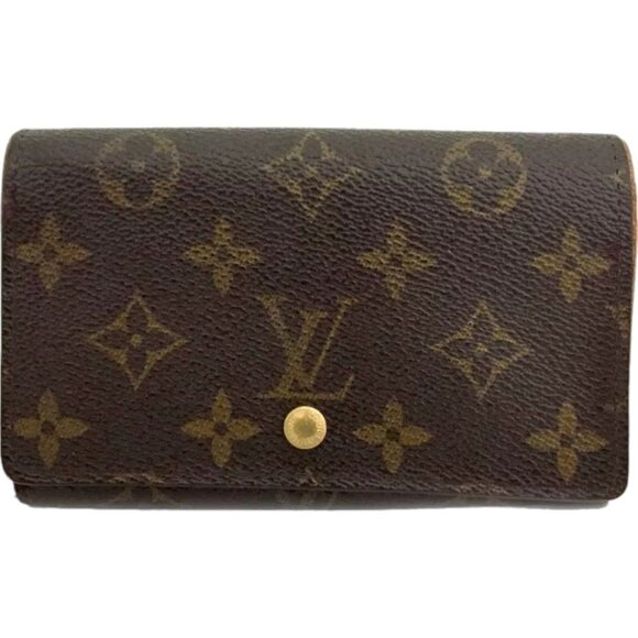 796161AR (C1) Louis Vuitton Wallet Porte Monnaie Billets Tresor Brown Monogram - Picture 1 of 10